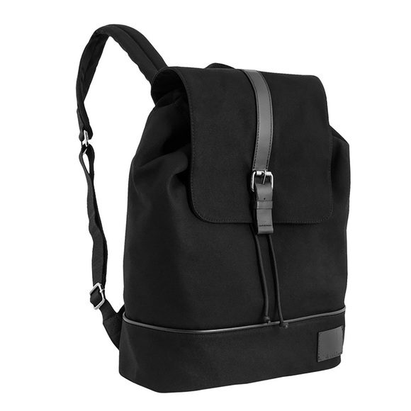 Calvin Klein Bags Nwt Calvin Klein Black Canvas Backpack W Leather